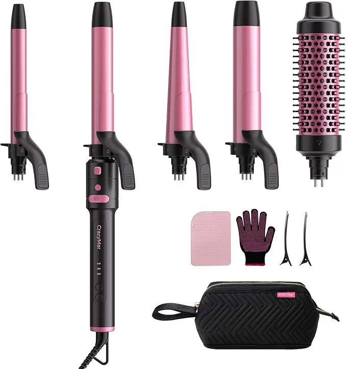 5-in-1 Rotating Curling Iron Set JDL-345