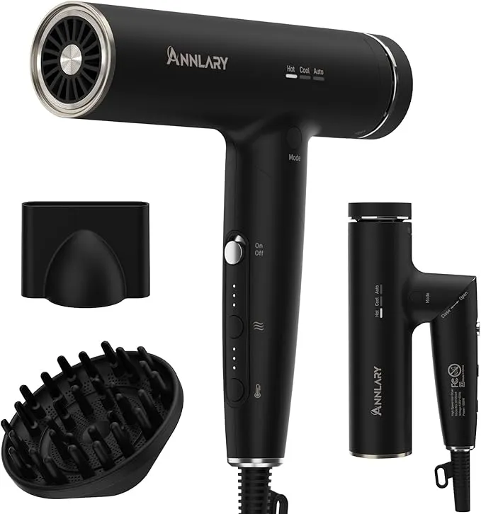 Plasmonic Hair Dryer with Diffuser for Curly Hair