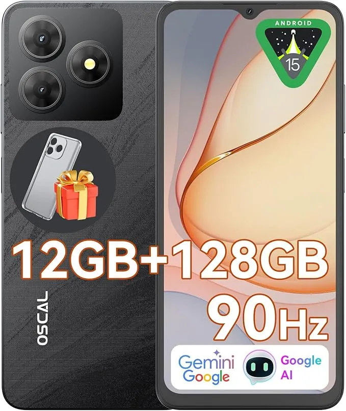 Flat 2 12(4+8)+128GB Black Android Phone