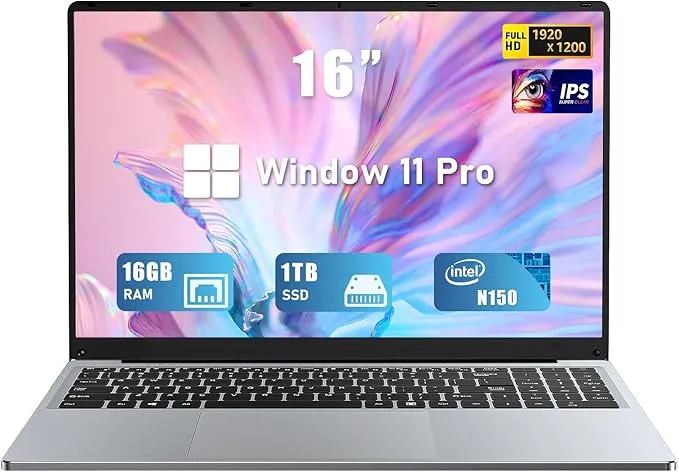 2025 16 Inch Laptop Computer N150