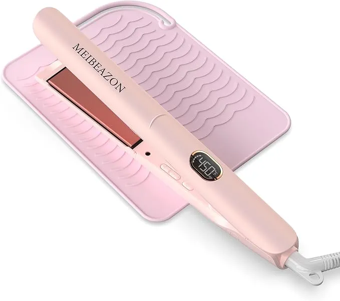 1" Flat Iron Hair Straightener & Curler MS-01