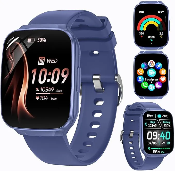 Smart Watch for Men Women, 1.83" HD Touchscreen Fitness Trackers with Bluetooth Call/Messages